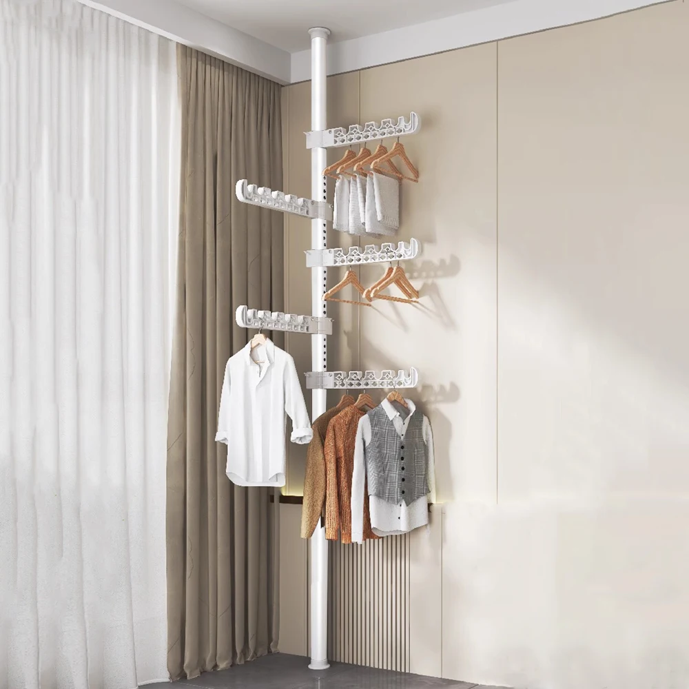 Simple and Folding Hanger with adjustable tree laundry drying table Simple Small volume laundry drying table