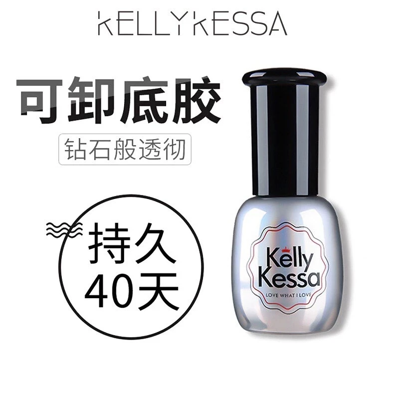 Kelly Kasha-esmalte de uñas brillante, 15ml, pegamento de base extraíble