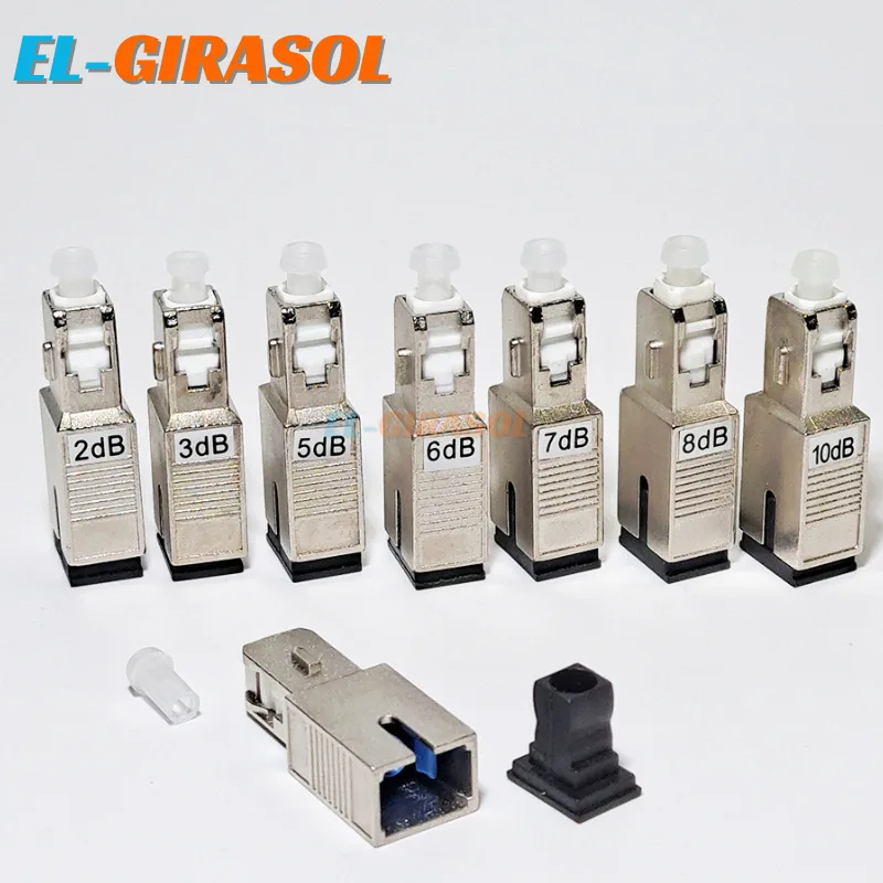 

5Pcs SC UPC Fiber Optic Attenuator Single-Mode Fiber Optic Male To Female Connector 0DB/5DB/7DB/10DB/10DB Adapter FTTH