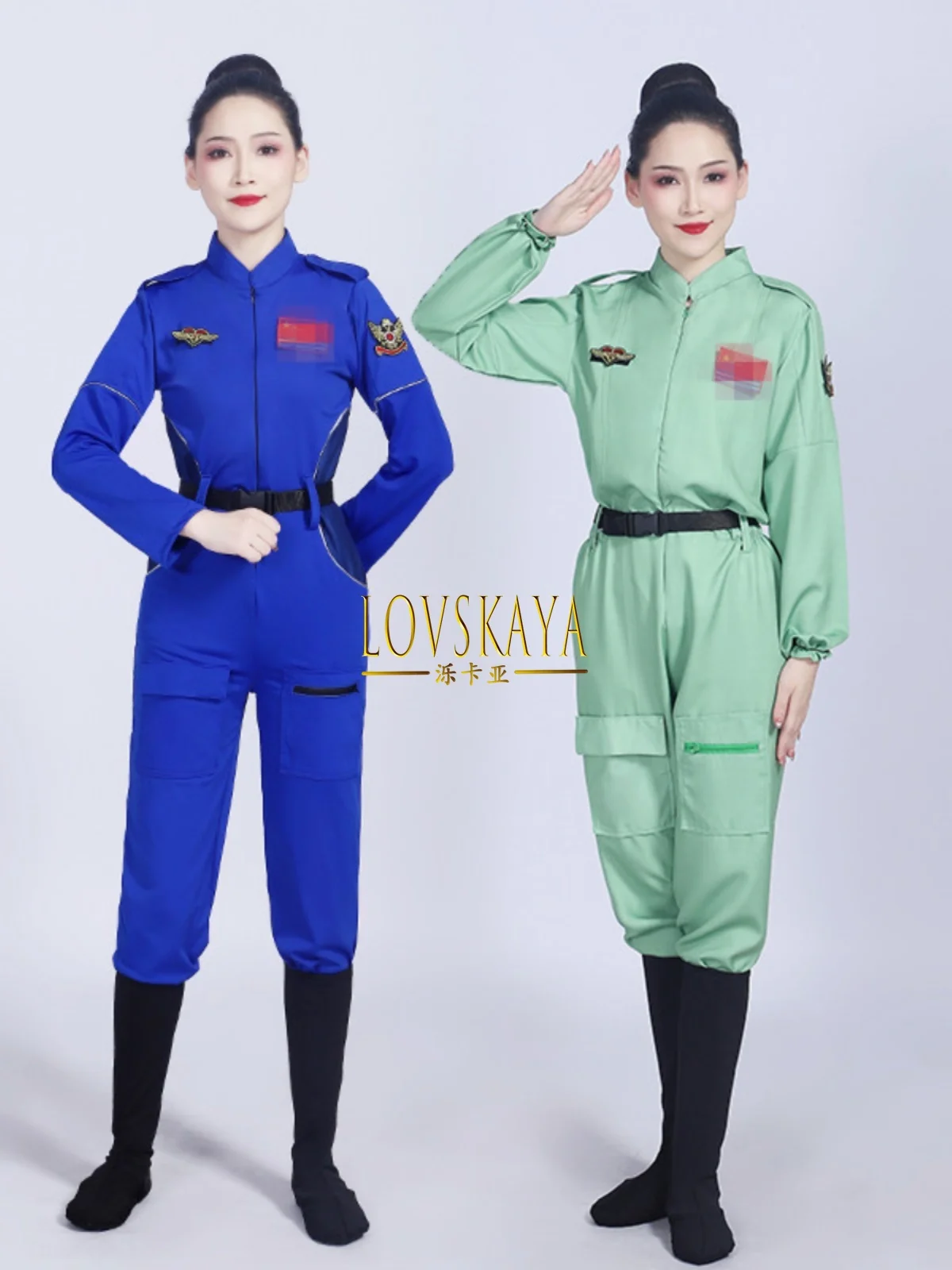 

One-piece performance costumes, the same for men and women, astronaut performance costumes, aerospace and space costumes