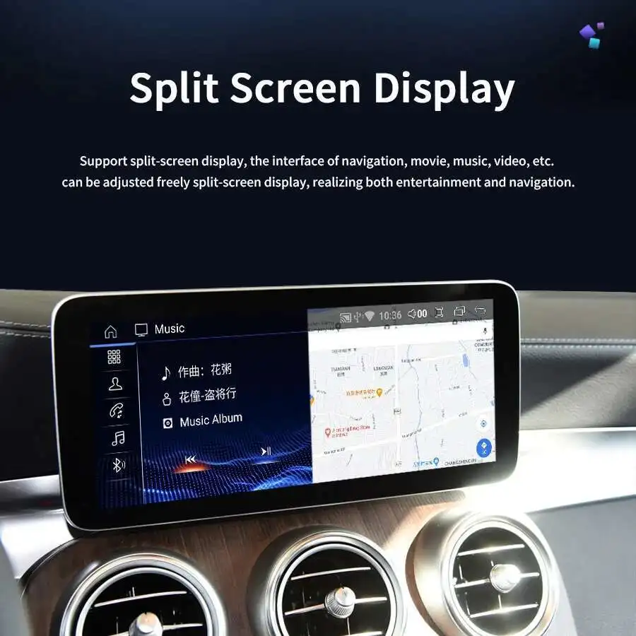 Pemutar Video Multimedia Radio Mobil Android 14 12.3 "untuk Benz V Class V260 V250 W447 GPS CARPLAY Layar Android Auto 1920*720