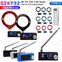 ATS MINI PRO SI4732 0.5-108mhz FM/AM Radio LSB USB AM FM HF SW MW VHF Portable Pocket Radio All Band ESP-32-S3 Radio Receiver