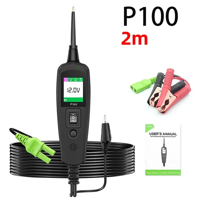 

P100 Tester Probe Car Battery Tester Electrical Automotive 2m Cable Power Scan Probe Circuit Kit Diagnostic Tool Car Accessories