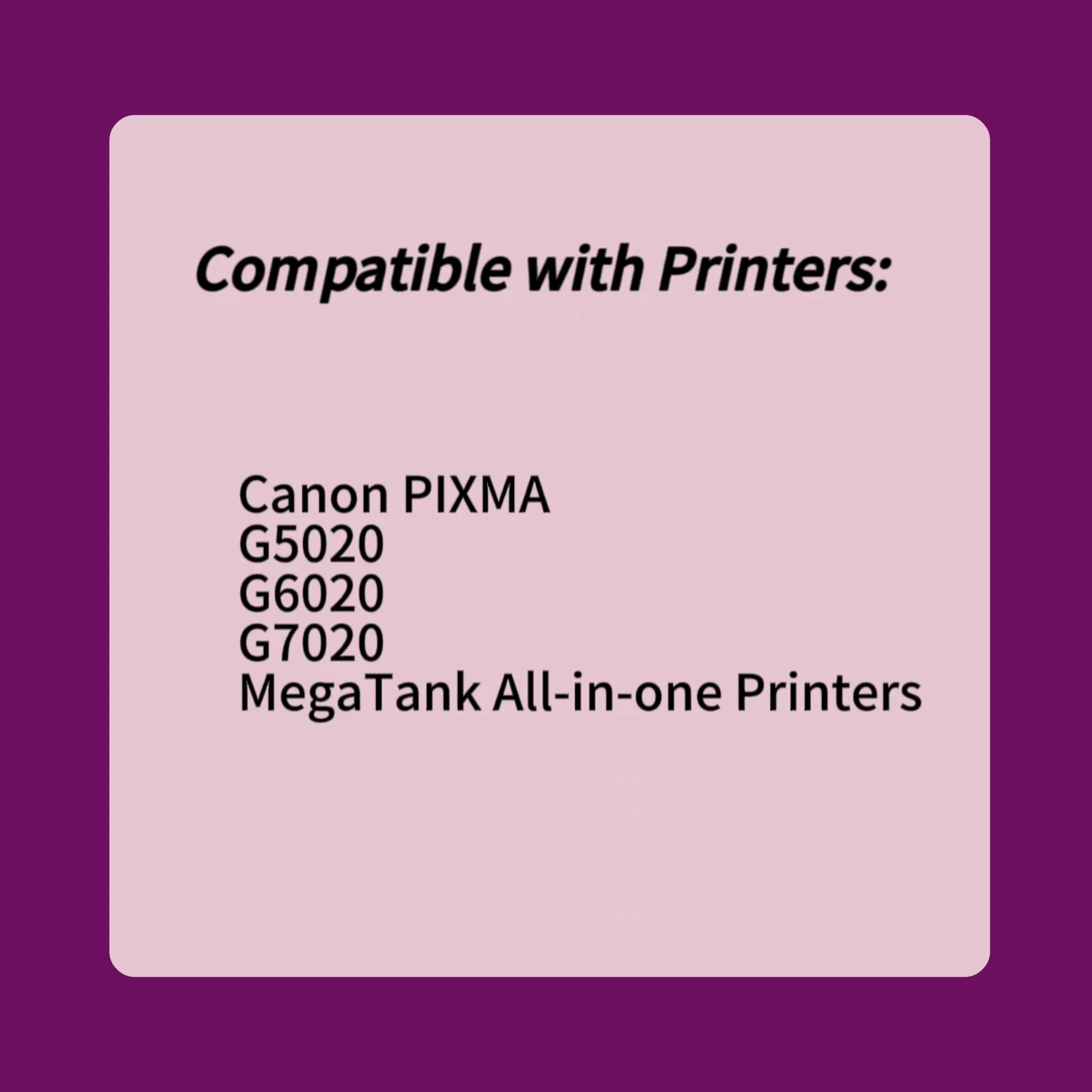 GI20 Refill Ink Bottle Compatible for Canon G5020 G6020 G7020 MegaTank Printer