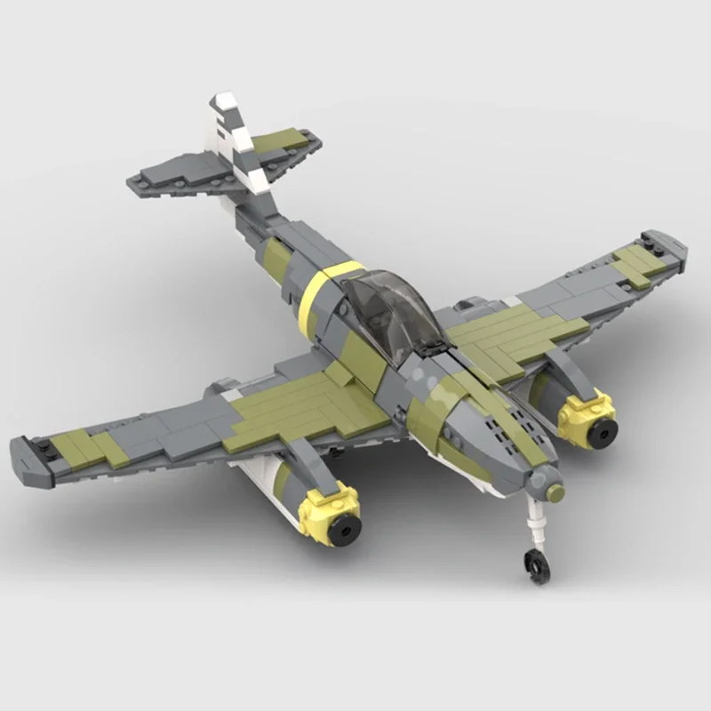 Moc Bouwstenen Militaire Vliegtuigen Model Messerschmitt Me 262 Technologie Modulaire Blokken Geschenken Speelgoed Voor Kinderen DIY Montage