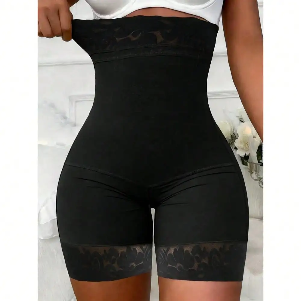 

High Waist Shapewear Shorts Firm Control Tummy Butt Lift Seamless Compression Lace Panties