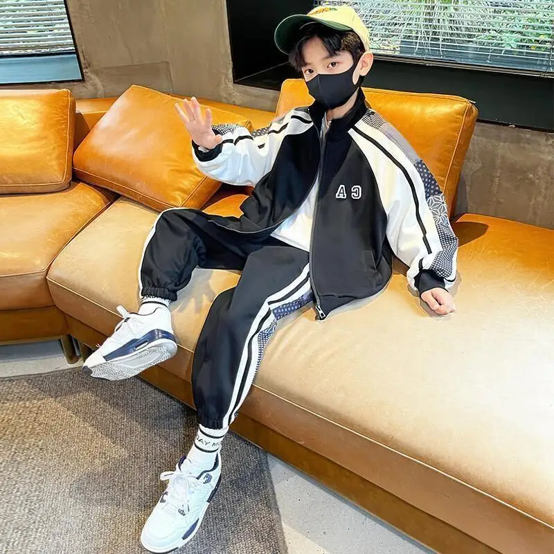 

Boys' Fashion Boys' Spring Clothing Set 2024 Spring and Autumn New Style Handsome 2-piece Children's Fashionable Sporty Women's