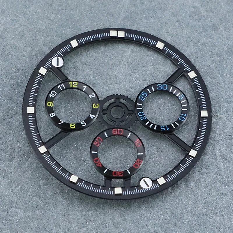 SEAGIS 28.5mm Skeleton Dial for 4130/4802 Movement Suitable for 38.0mm Carbon Fiber Case Blue Luminous