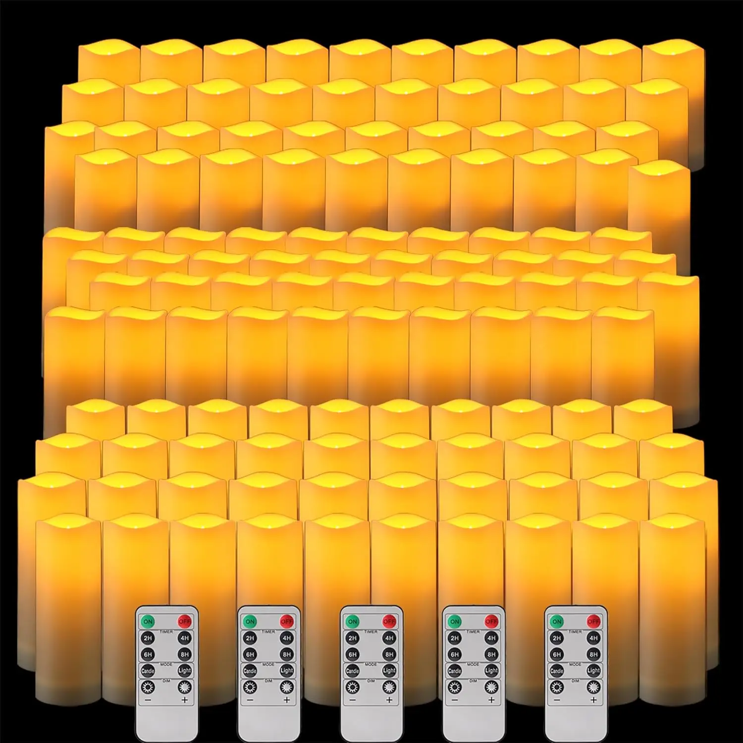 

120 Pack Waterproof Flameless LED Candles with Remote and Timer for Outdoor, Home, Parties