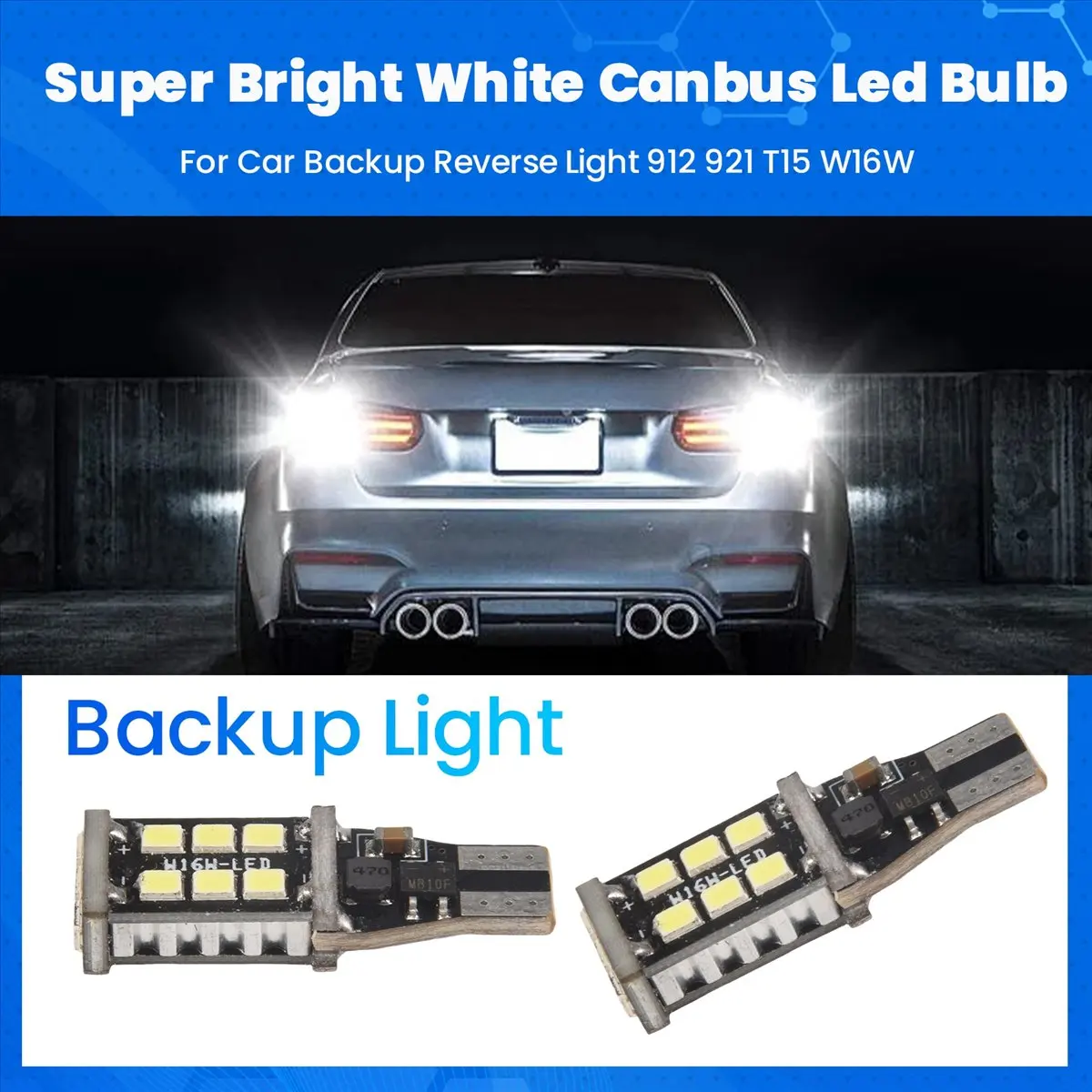 Super Bright White Canbus Led Bulb For Car Backup Reverse Light 912 Main in Car Light
