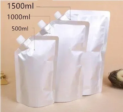 Sachets d'emballage en plastique autoportants pour liquides et boissons, toutes sortes, avec bec verseur, en aluminium, étanches et anti-fuite