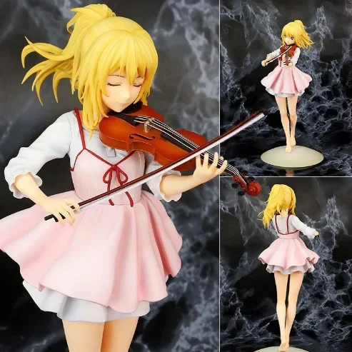 Anime Miyazono Kaori Peripheral Products Action Figures Delicate Workmanship Beauty Model Computer Case Decoration Gifts Girls