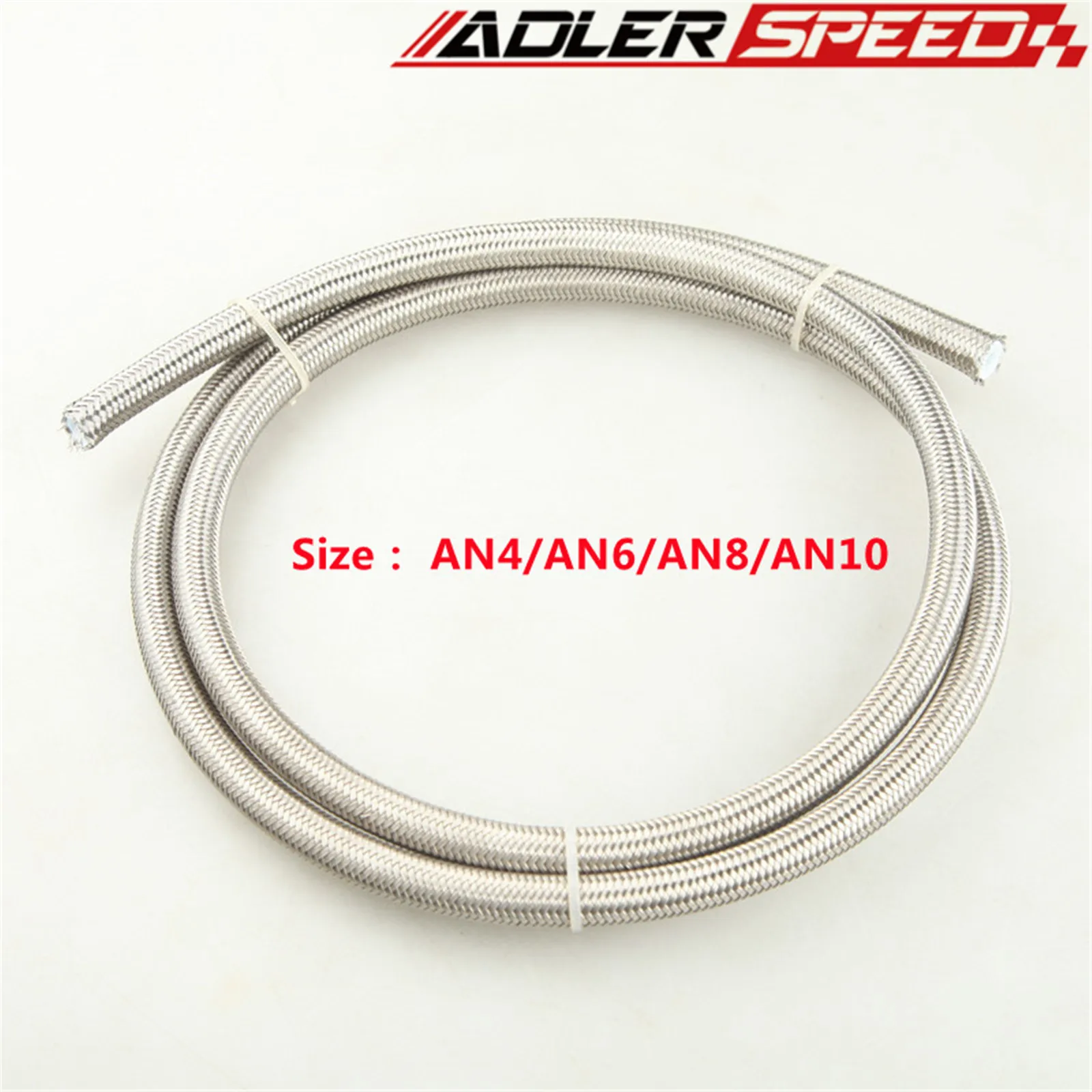 1M (3.3FT) AN4/AN6/AN8/AN10 Stainless Steel Braided For PTFE Fuel Line Oil Hose 1M (3.3FT)