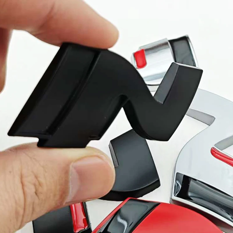 3D Metal Car Styling N Logo Badge Rear Boot Trunk Emblem Sticker Decal For Hyundai i20 i30 Sonata Kona Elantra Tuson Accessories view 3