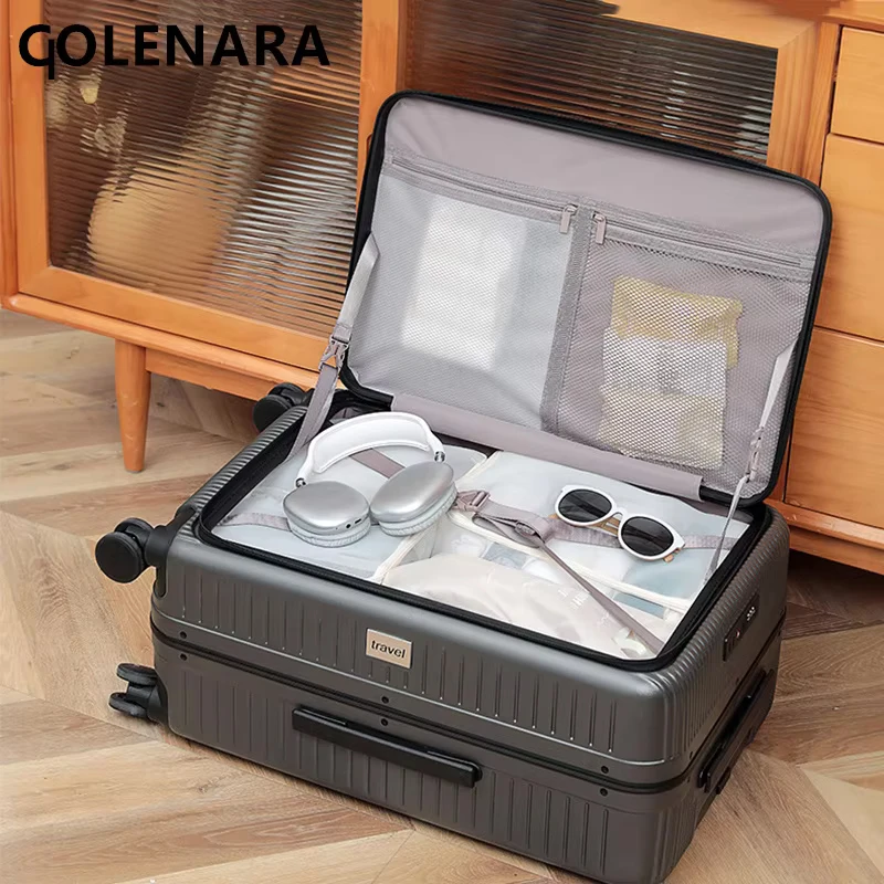 COLENARA Travel Luggage ABS + PC Boarding Box Large Capacity Trolley Case Multi-function Password Box 20