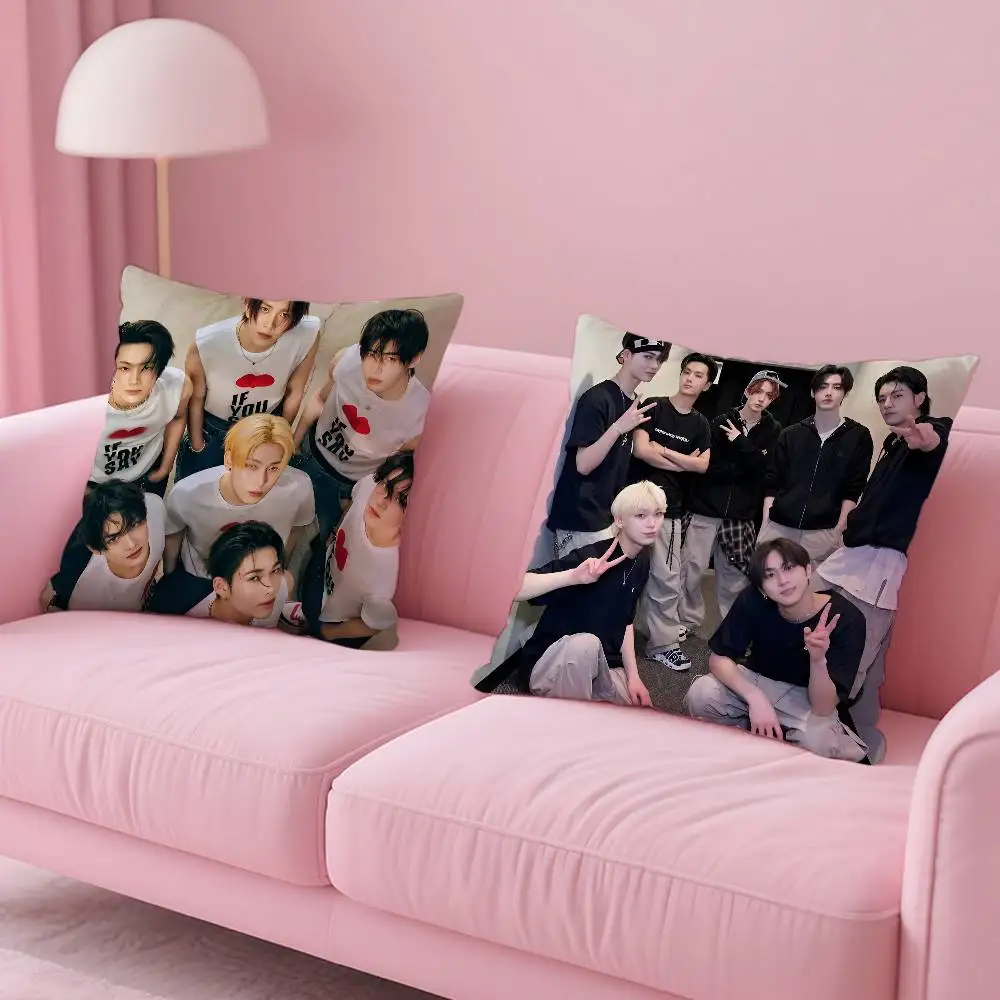 Boy Team E-ENHYPEN Pillow Case Pattern Printed Pillowcase For Living Room Sofa Cushion Cover & Bedroom Decor