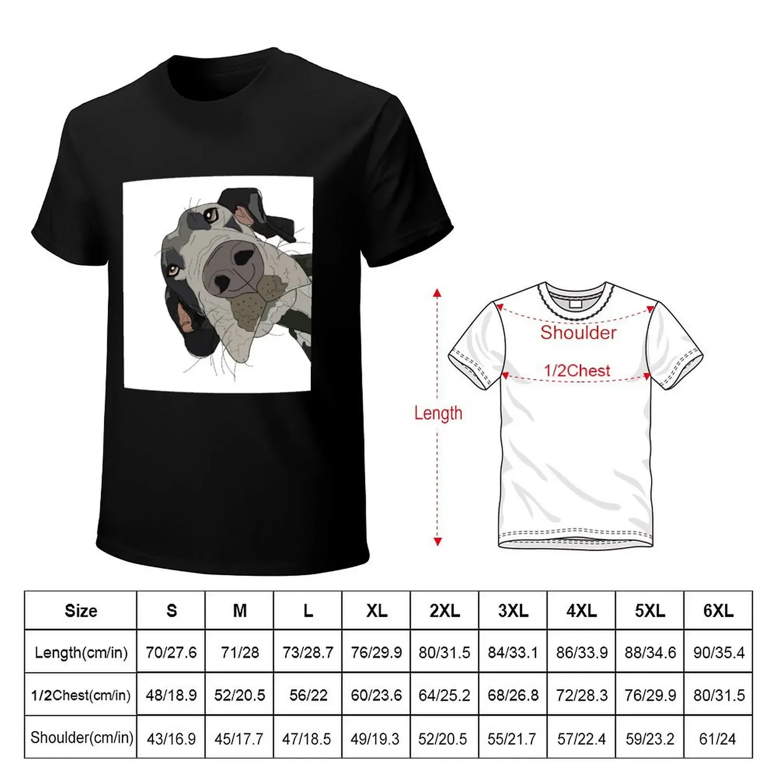 Great Dane In Your Face Dog T-Shirt baggy shirts customs design your own anime figures oversizeds Short sleeve tee men