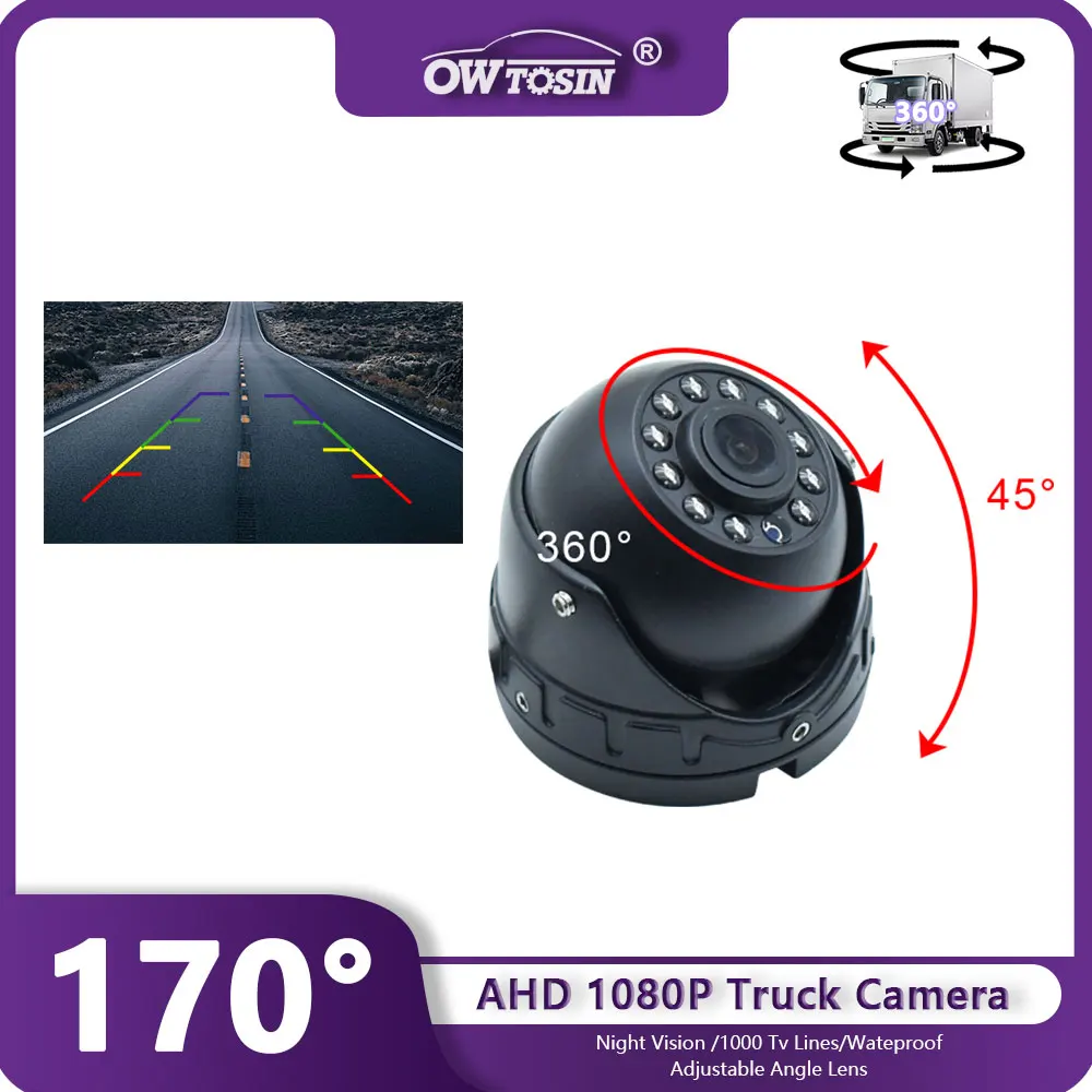 

AHD 1920*1080P 360° Adjustable Angle Car Rear View Vehicle Camera IR Night Vision For Truck Bus Trailer Pickups Car Monitor