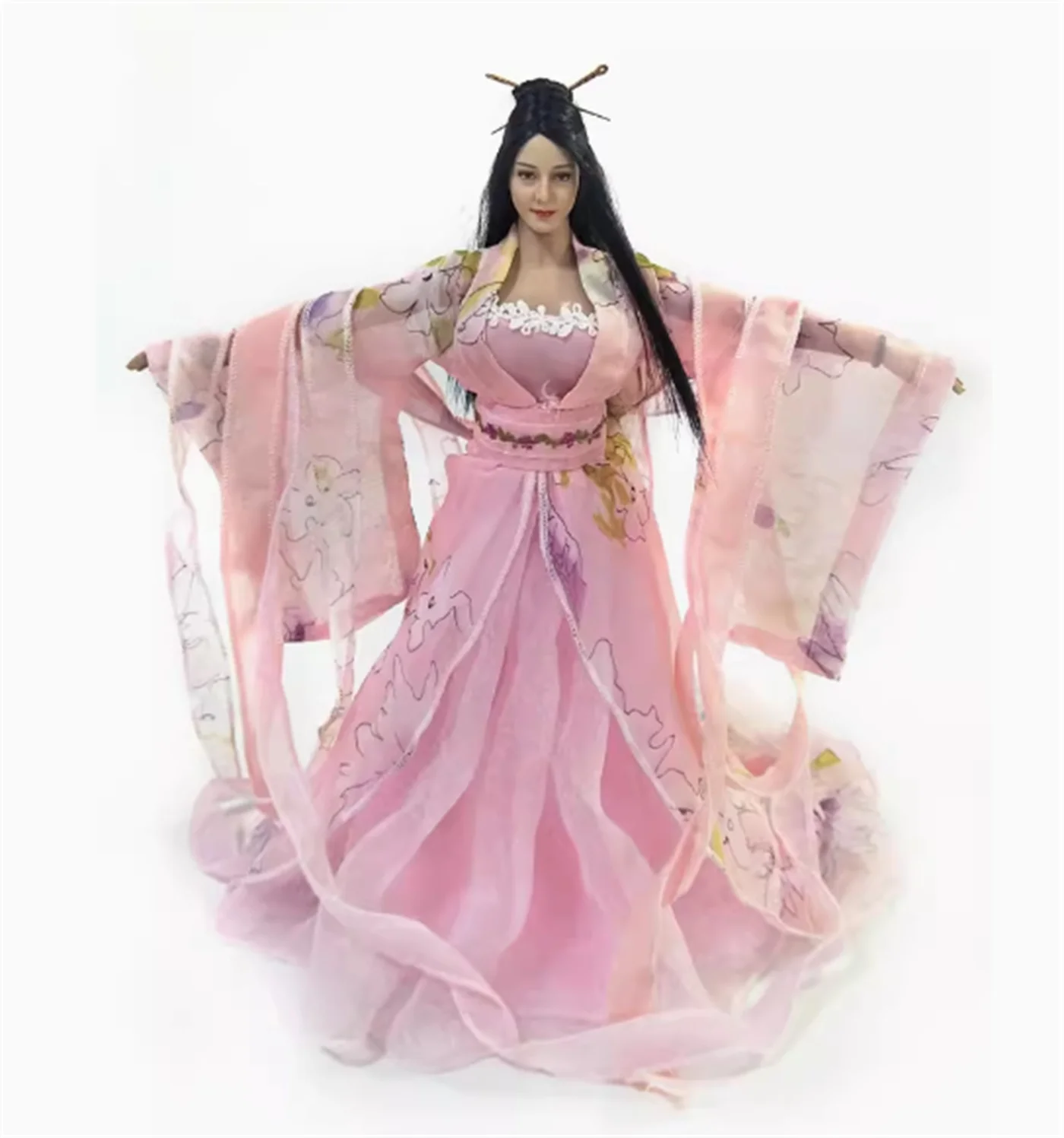 1/6 Chinese Ancient Costume  Dress female Suit  Hanfu Robe outfit  for 12inch PHICEN TBL UD Figure Model  Clothes  Cosplay Toys