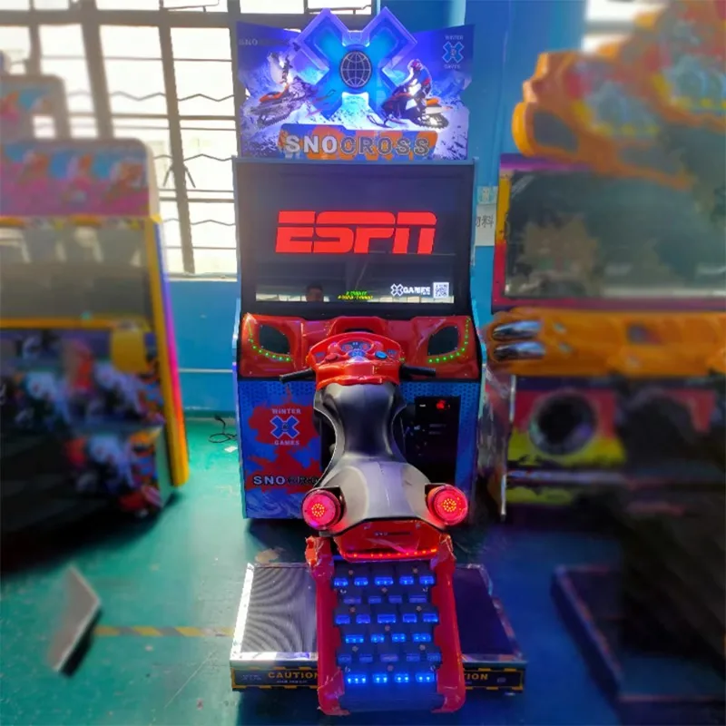 Coin Operated Snow Motor Simulator Arcade Video Racing Game Machine Moto Speed Racing for Playground