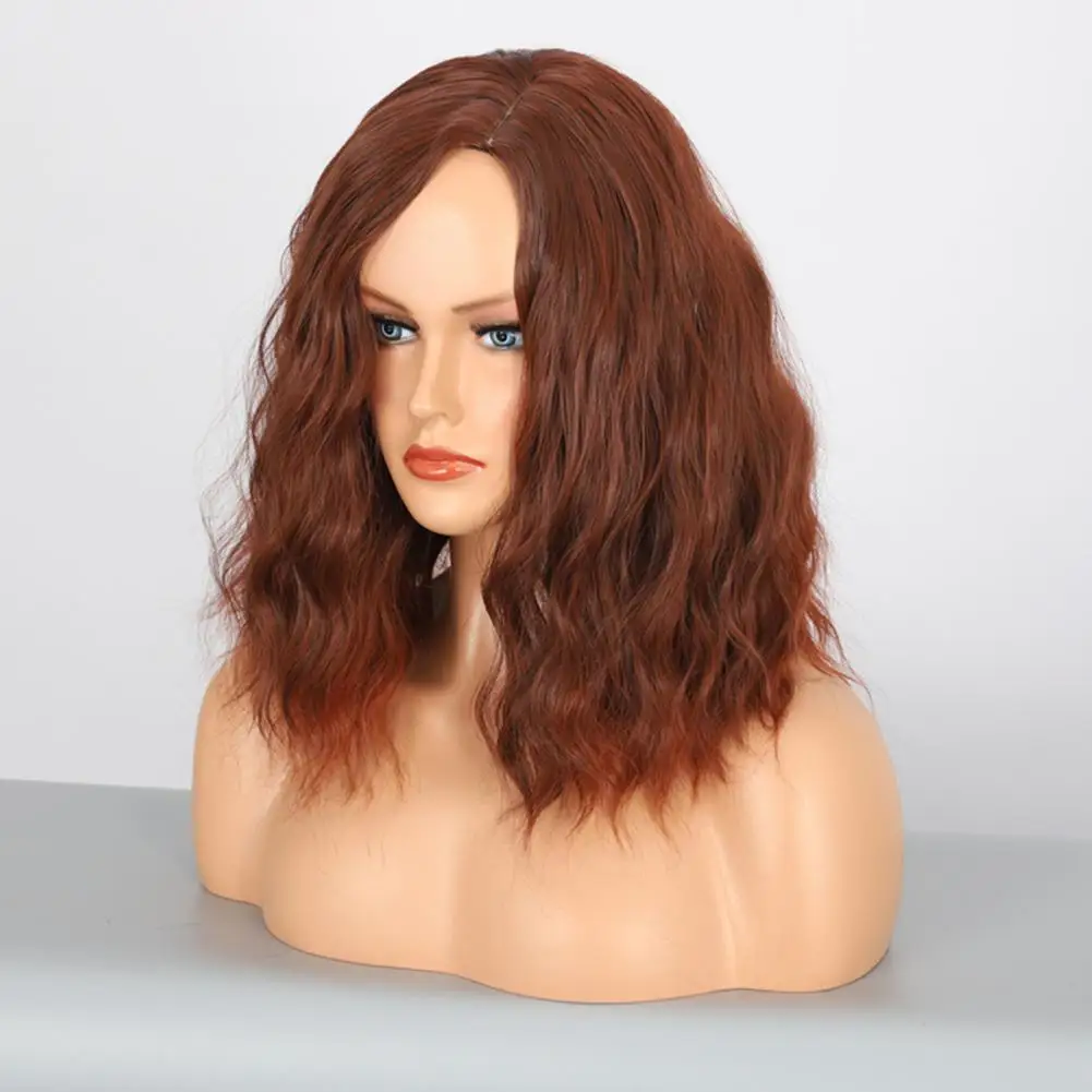 

Мягкий и удобный в носке парик для косплея: пышный, гладкий, дышащий, до плеч, с частичным разделением, кудрявый