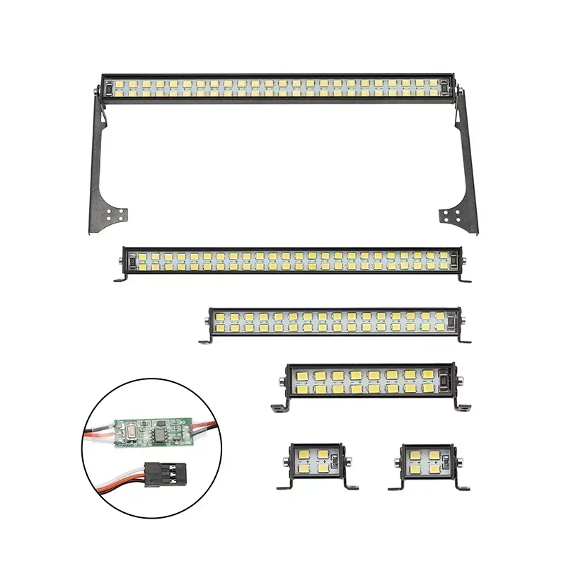 RC Car Roof Lamp 24 36 LED Light Bar for 1/10 RC Crawler Axial SCX10 90046/47 90060 SCX24 Wrangler D90 Rubicon Body