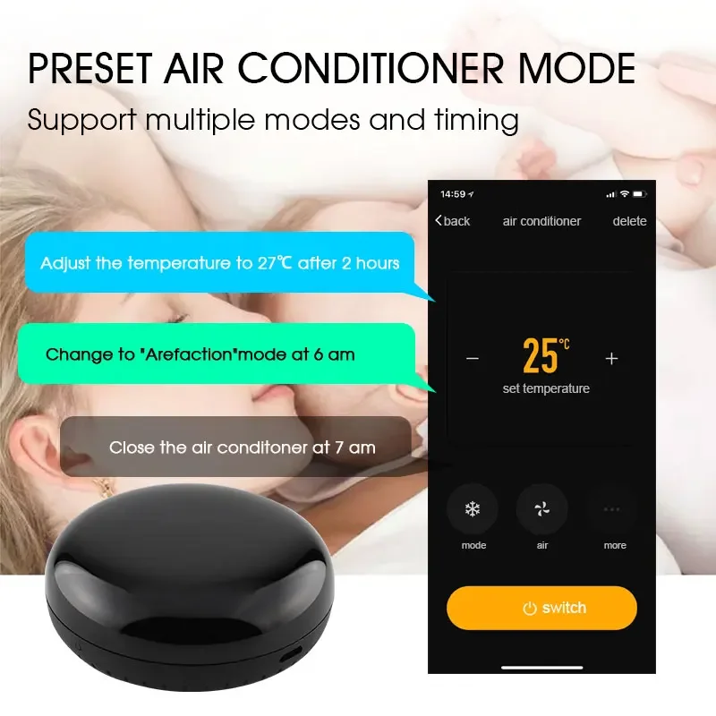 Smart IR Remote Control Infrared Universal Smart Life APP Control One for All Control TV DVD AUD Works with Alexa Google Home