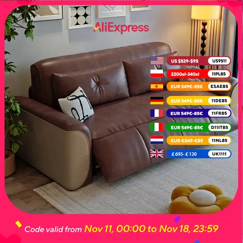 Design Water Proof Brown Sofas High Back Electric Luxury Lazy Lounges Couch Bedroom Salon Nordic Salas Comprimidas Furniture