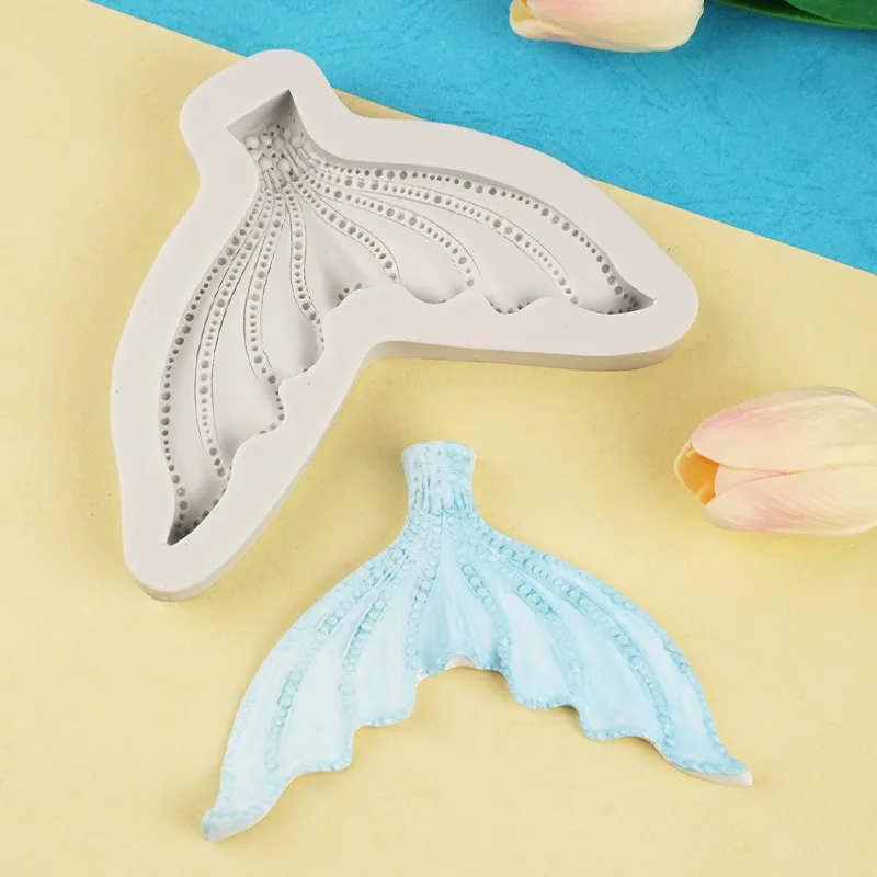 New Creative Fondant Fish Tail Silicone Mold Mermaid Tail Baking Tools Chocolate Cake Decoration DIY Plaster Crafts Production