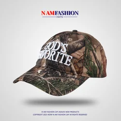 Retro Camouflage Baseball Cap Embroidered Printed Peaked Cap Female Street Fashion Curved Brim Small Face