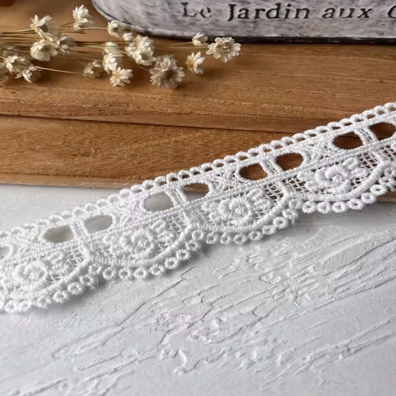 Water-soluble Embroidery Cotton Lace Accessories Handmade Diy Clothing Materials Hollow Decorative Lace With Flower Strips