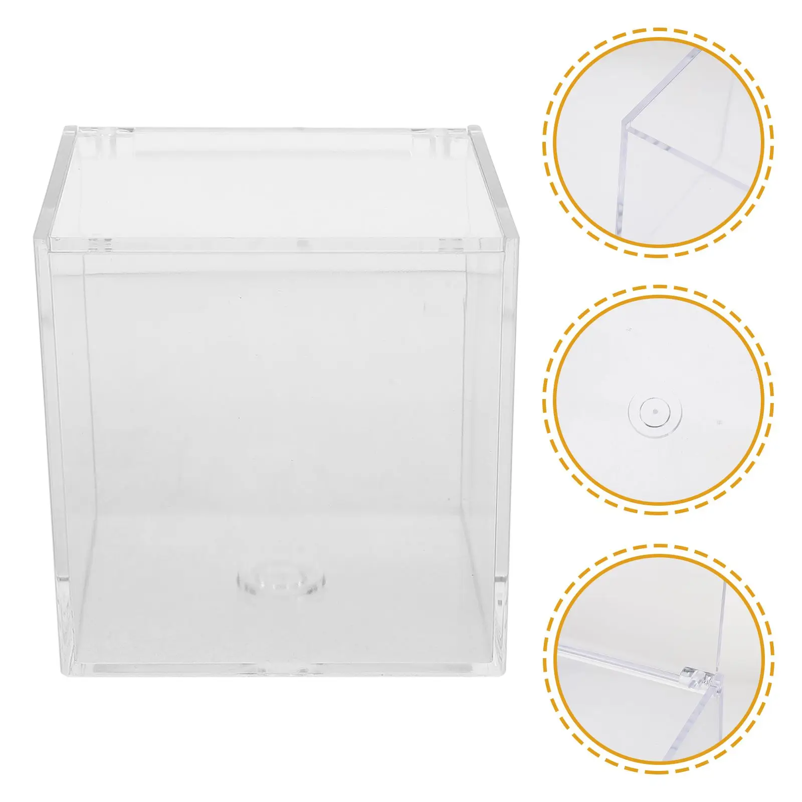 Acrylic Storage Box 10cm Transparent Display Case for Figure Toy Figurine Model Holder Desk Organizer Exhibit