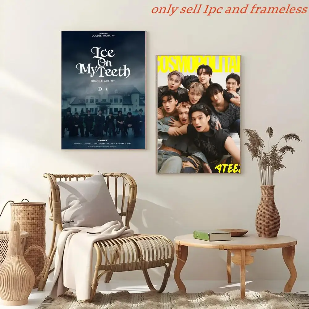 Korean Pop A-ATEEZ Poster Painting And Print Wall Art Picture For Home Room Decor Gifts