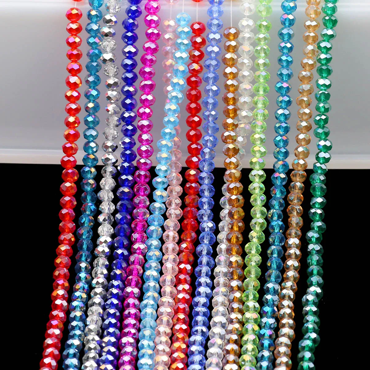 

Austrian Flat Round Shape Faceted Crystals 3mm 200pcs Glass Ball Loose Spacer Beads For DIY Jewelry Making Bracelets Necklaces