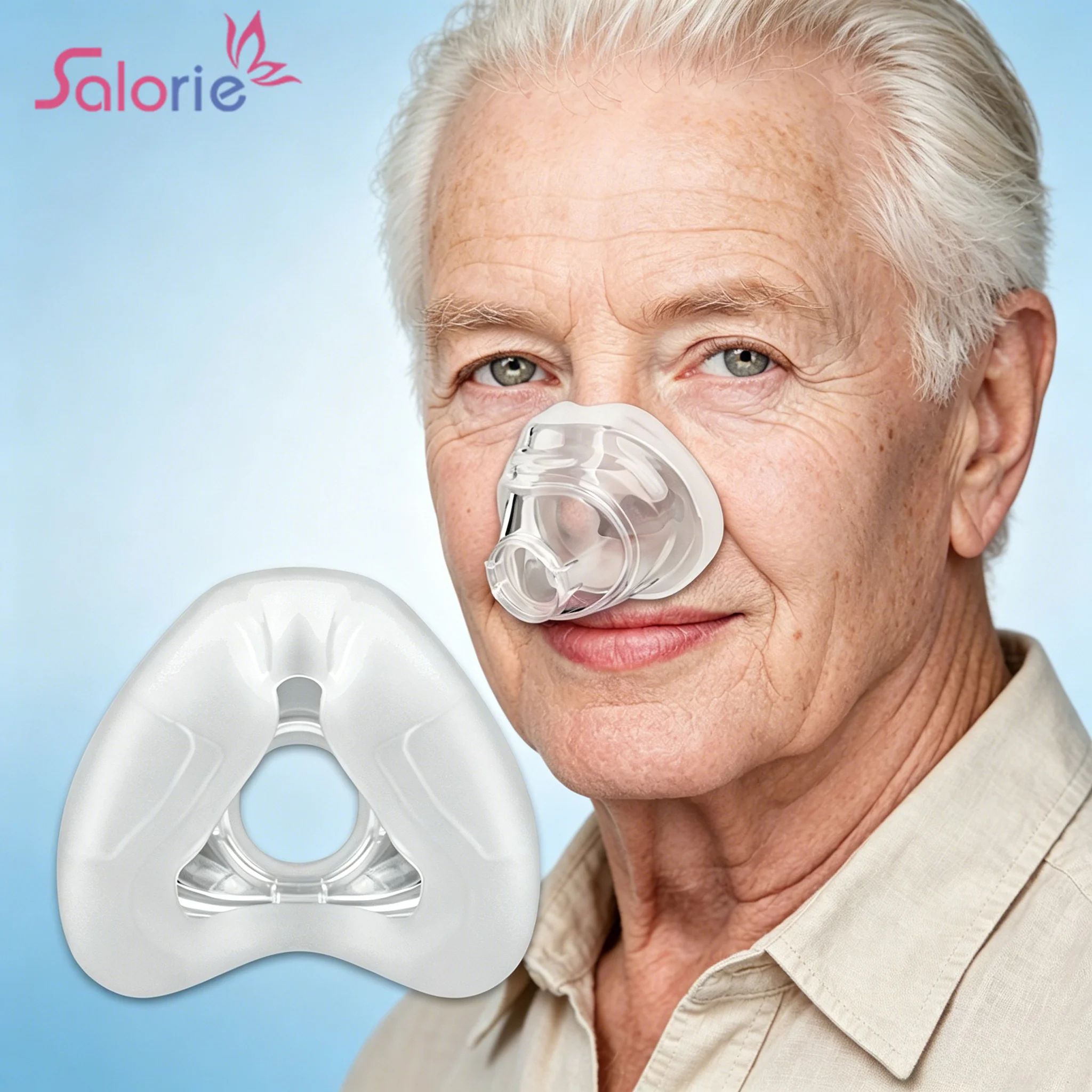 Replacement Nose Mask Compatible with Air Fit/Air Touch N20 CPAP Nasal Mask Use for Homeuse Ventilator Machine Accessories