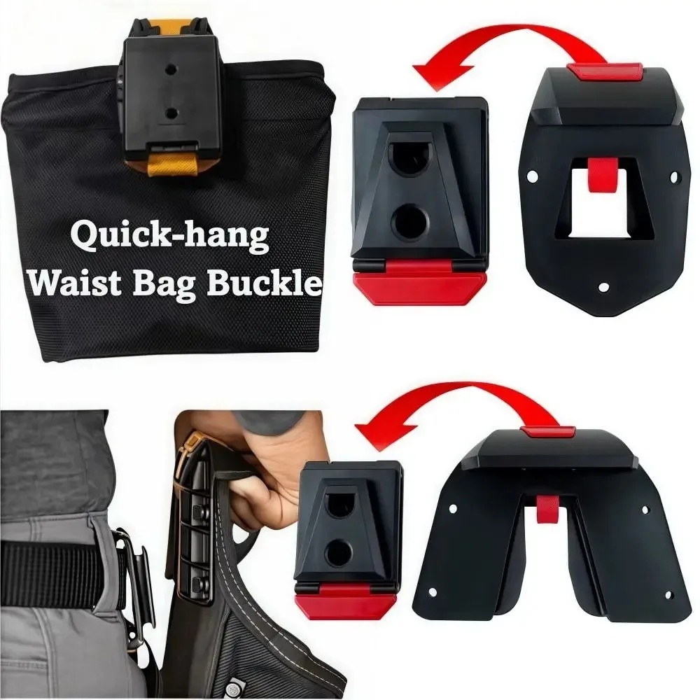 High Quality Sturdy ABS Waist Buckle Durable Waist Bag Clip Quick Attach Replacement for Tool Belt Professional Use