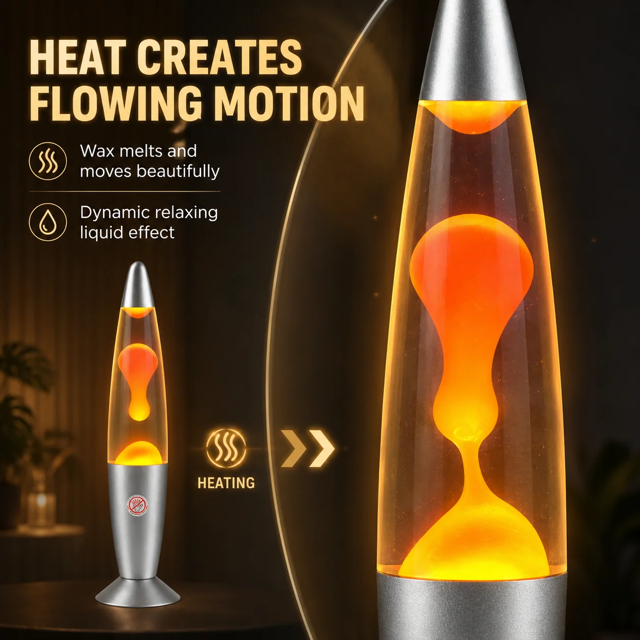 Lava Lamp 25W LED Volcano Nigh - Lava Lamp Desktop ulasan dan harga
