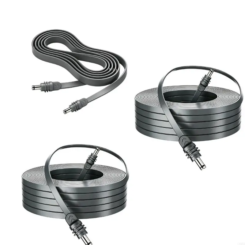 CORA DC5.5X2.1Mm Power Cord for Star Mini with Flat Cable Profile, 18AWG Construction, Barrels Connectors and Door Gaps Routing