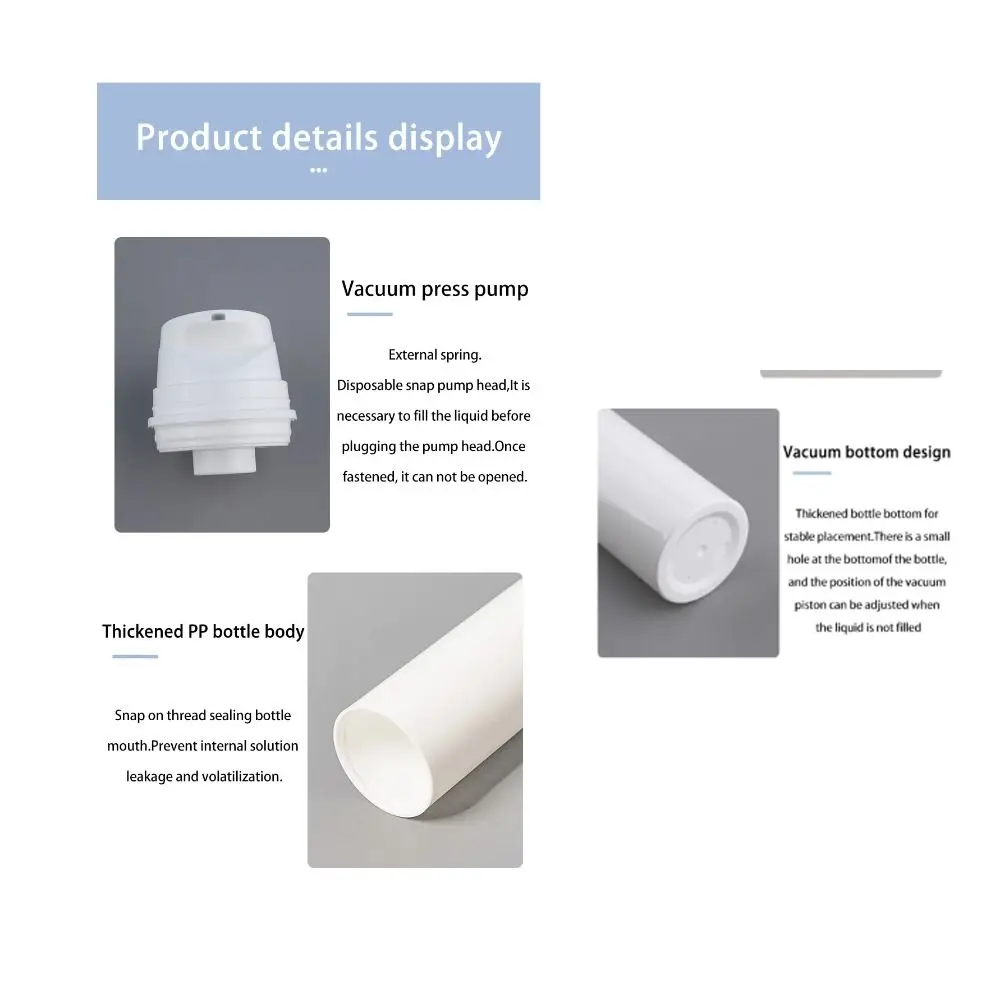 30/50/80/100/120/150 ml Lege Cosmetische Fles Hervulbare Witte Lotion Vacuüm fles Huidverzorgingsproducten Container Reizen