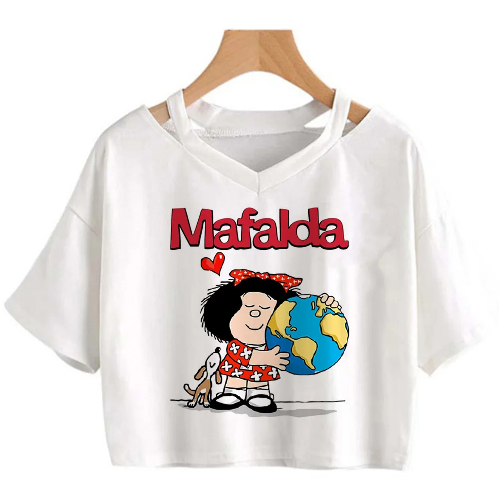 Mafalda aesthetic fairycore crop top Female kawai fairy grunge  hippie graphic  clothes