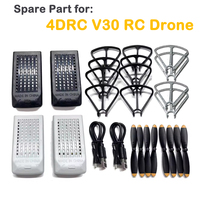 Mini Drone 4DRC V30 Original Spare Part 4D-V30 Propeller / Guard Protective Frame / Battery 3.7V 1000mAh / USB Charger Accessory