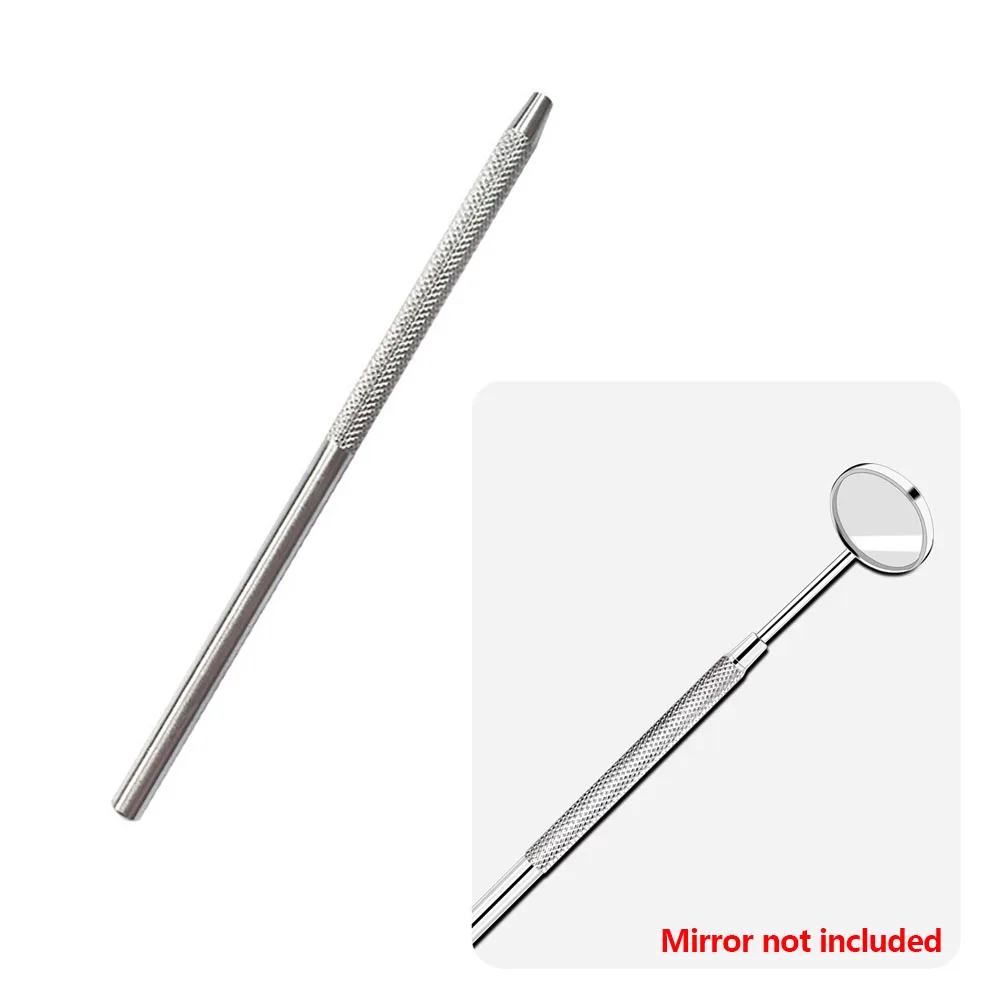 Dental Mouth Mirror Handle Reflector Odontoscope Handle Checking Oral Detachable Stainless Steel Handle Dental Tools