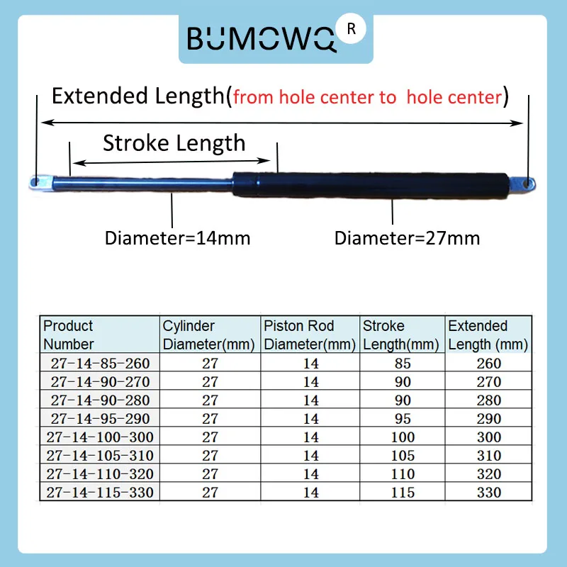 1 PC 260-330mm 180kg/1800N Universal Strut Bars Machine Gas Spring Car Shock Absorber Furniture Cabinet Hinge Gas Lift