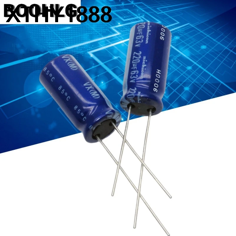 5PCS electrolytic capacitor 63V 220UF 10X20 VX fever audio blue robe 220UF 63V