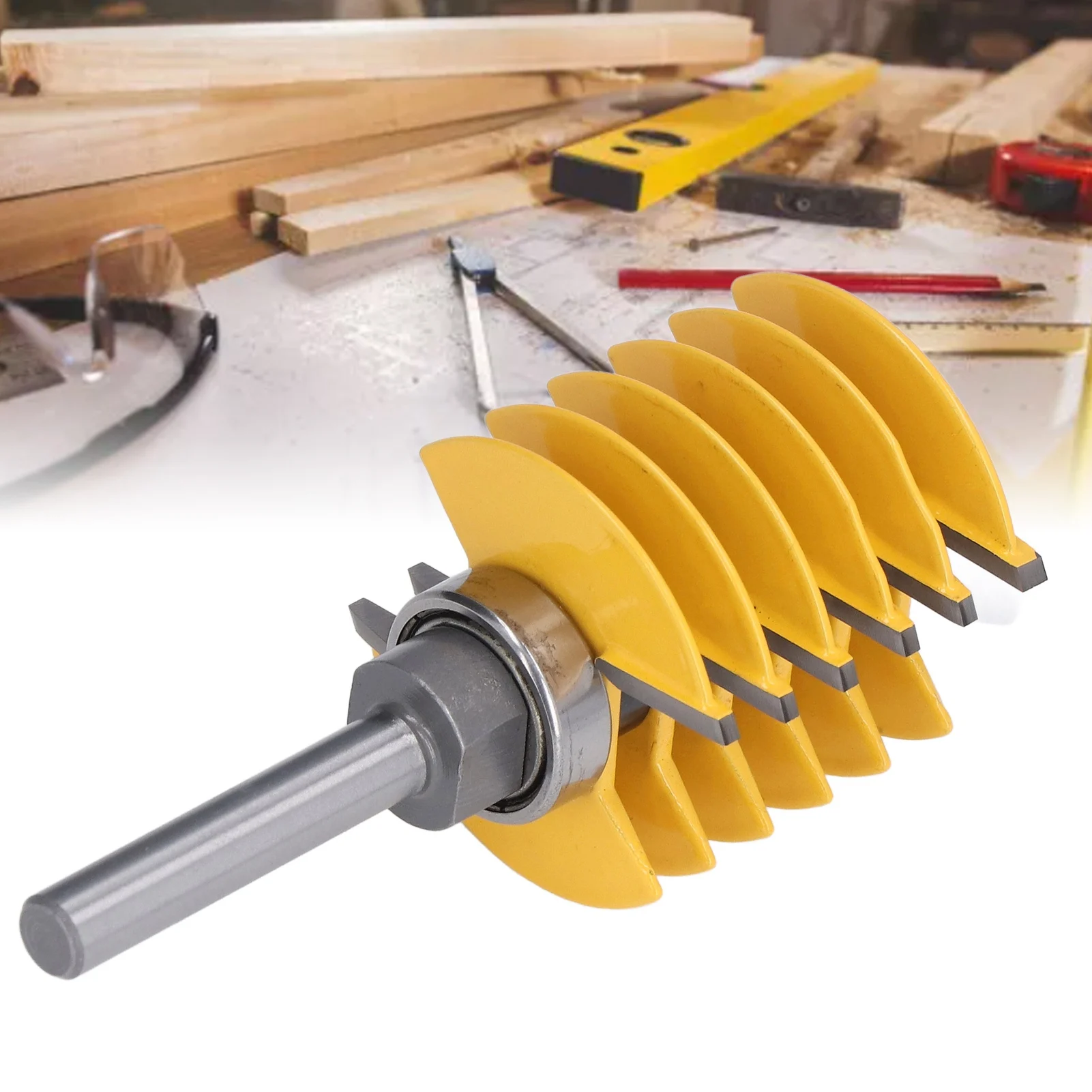 Finger Joint Router Bit Router Bit 8mm Shank 2 Teeth Adjustable 46mm Cutter Head Cutting Tool for Woodworking Router Bit Tool