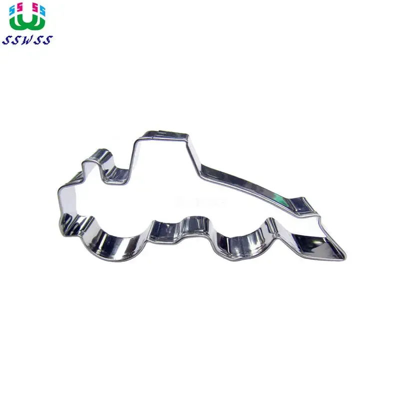 Bulldozer shaped cake decoration, Fangdan cutter, biscuit embossing machine cake biscuit sugar cake baking mold, stainless steel