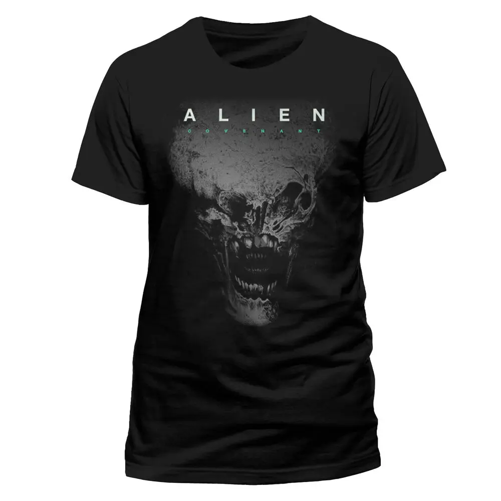 ALIEN COVENANT - HEAD ATTACK PRINTED BLACK T-SHIRT (BRAND NEW)