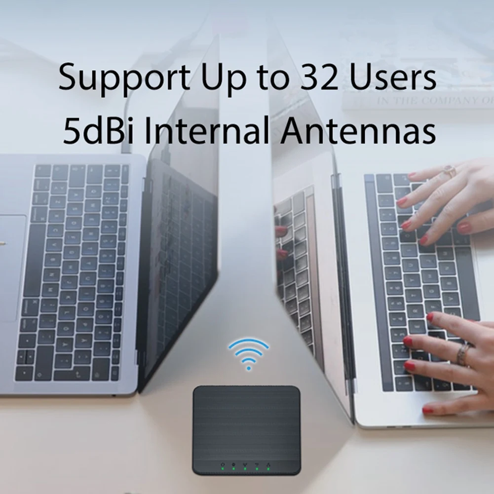 4G LTE Internet Router with Sim Card Slot Unlocked Mobile Hotspot Modem WiFi TypeC Port 300Mbps Wireless Lan