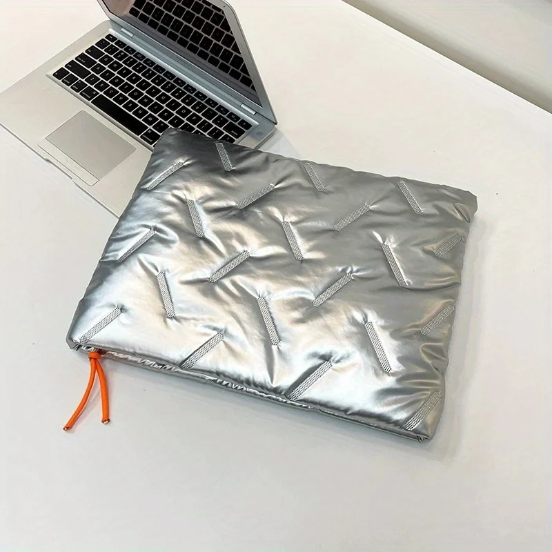 Simple 14inch Laptop Bag, Waterproof, Large Capacity, Laser-Engraved, Ultra-Light Computer Sleeve Bag, One Piece