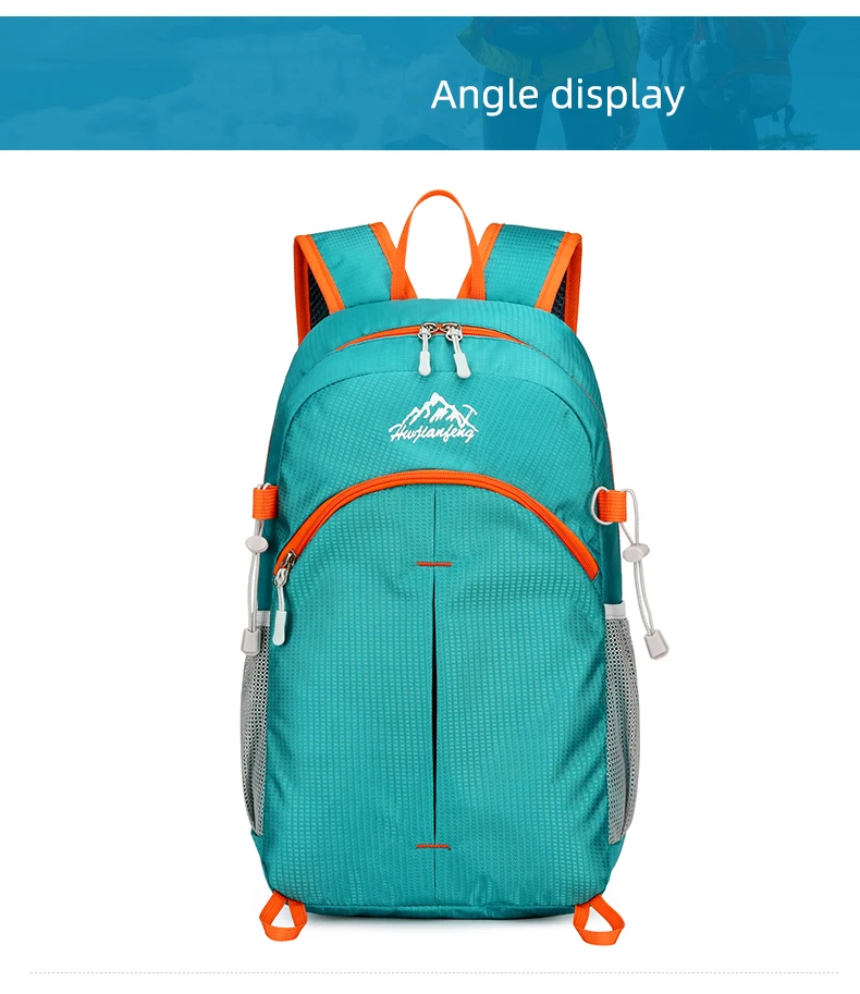 18L Tragbare Faltbare Rucksack Klapp Bergsteigen Tasche Ultraleicht Outdoor Klettern Radfahren Reise Knapsack Wandern Daypack Gipfelpaket wasserdicht verschleißfest Bodybuilding Yoga hohe Kapazität – Detail 19